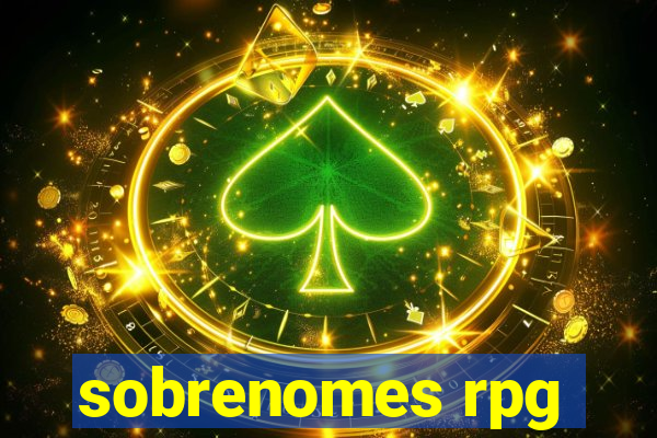 sobrenomes rpg